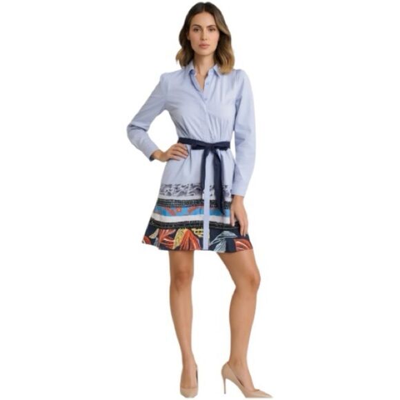 Maje 2017 Refina Light Blue Midi Dress Size 2 orig.$470